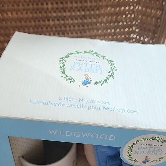 Wedgewood Bowl & Mug 2 Piece Nursery Set With Peter Rabbit Plushie Bonus - Picture 8 of 10